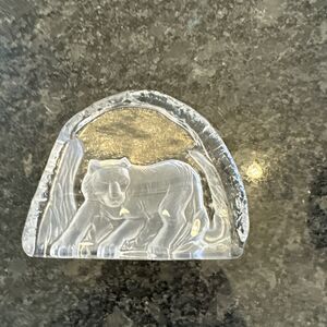 Goebel Lead Crystal Tiger Paperweight Figurine